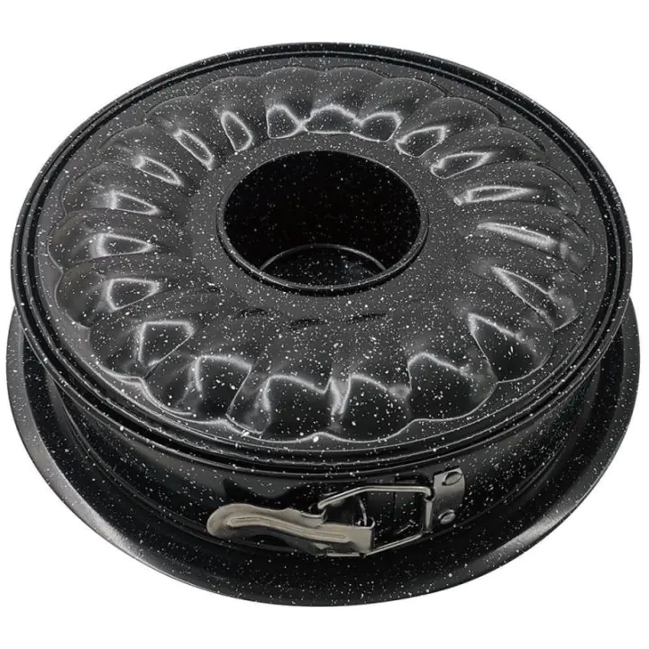 Форма за блат и кекс Kinghoff KH 1780, 28 см, Падащо дъно, Стомана, Черен, (20509)