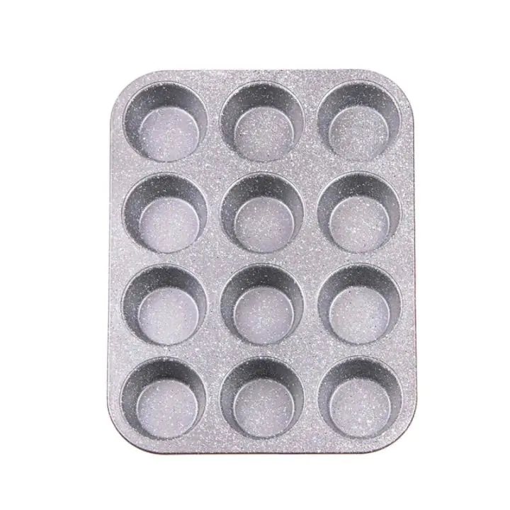 Форма за мъфини Voltz V51223RC, 12 мъфина, Мраморно покритие, Червен, (55551223RC)