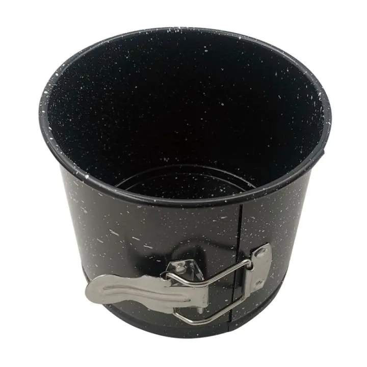 Форма за торта с падащо дъно Kinghoff KH 1789, 14 см, Разтягащи се стени, Мраморно покритие, Стомана, Черен, (20508)