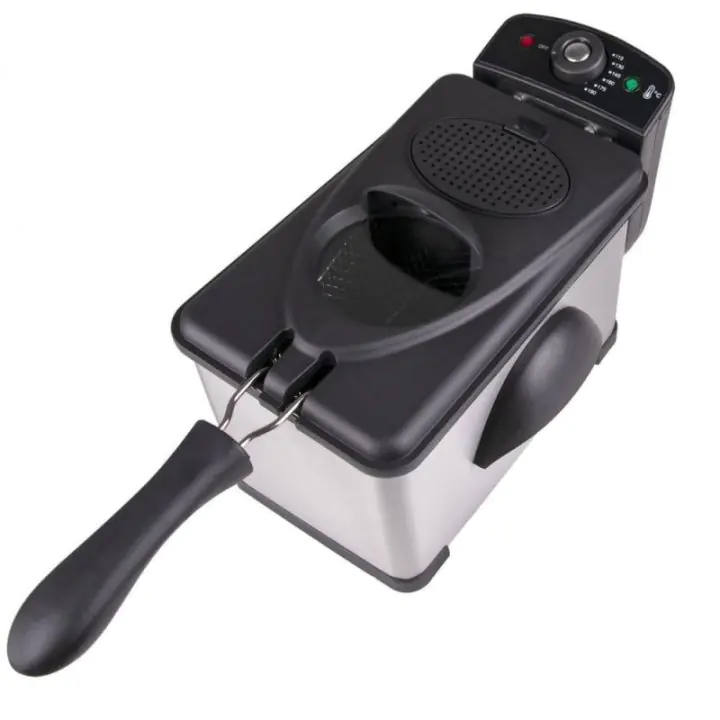 Фритюрник Voltz V51980H, 2 литра, 2000W, Напълно разглобяем, Филтър, Инокс, (9801)