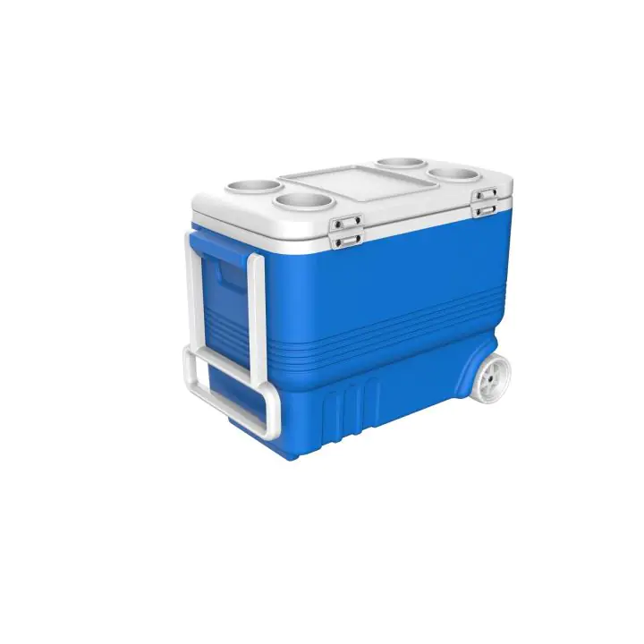 Хладилна чанта с колела, 38 л., син, (17912)