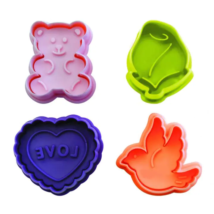 Комплект форми за Свети Валентин IBILI IB 732900, 4 броя, Многоцветен