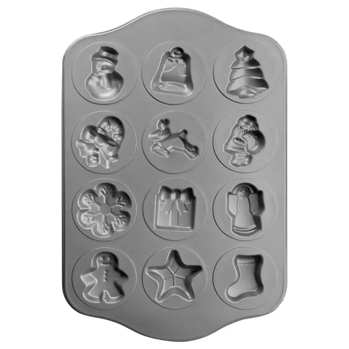 Форма за коледни сладки Ibili 828400, 30 х 36 см, Незалепващо покритие, Черен