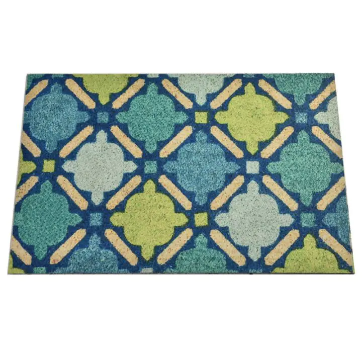 Изтривалка за входна врата Chilai Home 877CHL1022, 45x70 см, PVC, Зелен/Син, (877CHL1022)