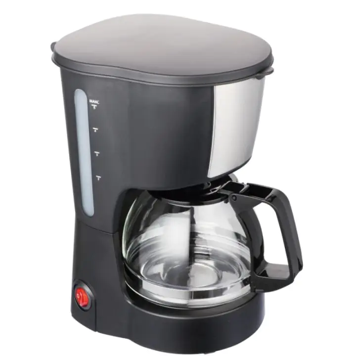 Кафемашина Rosberg R51170F, 600W, 600 ml, Стъклена кана, Пластмасов филтър, Черен, (21241)