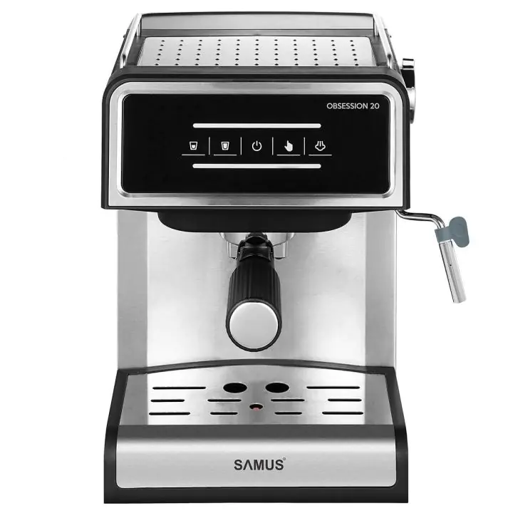 Кафемашина SAMUS OBSESSION 20, Мощност 850W, Налягане 20 bar, Черно + неръждаема стомана (22151)