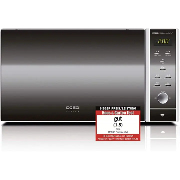 Керамична микровълнова фурна Caso 3371 MCG30 Ceramic chef, грил функция, печене с горещ въздух, 30 л, (11480)
