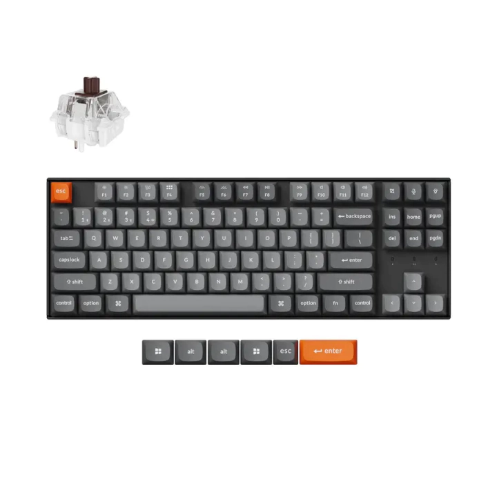 Механична клавиатура Keychron K8 Max QMK/VIA TKL - Keychron Super Brown Switch, RGB Backlight, (35938755)