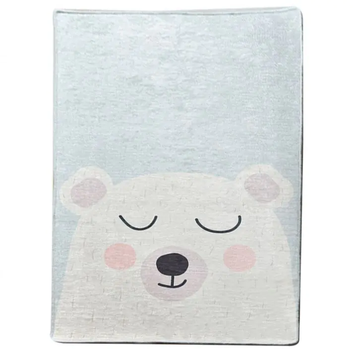 Kилим Chilai Home 876CHL1189, 100x160 см, Aнтибактериални кадифени нишки, Полиестер, Бял, (876CHL1189)