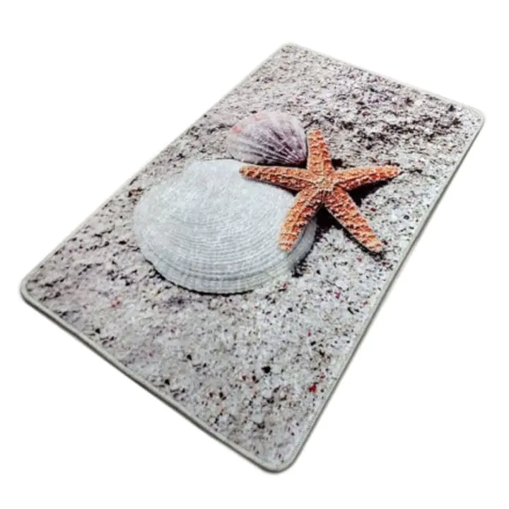 Килим за баня Chilai Home 359CHL4494, 80х100 см, 100% антибактериална кадифена материя, Многоцветен, (359CHL4494)