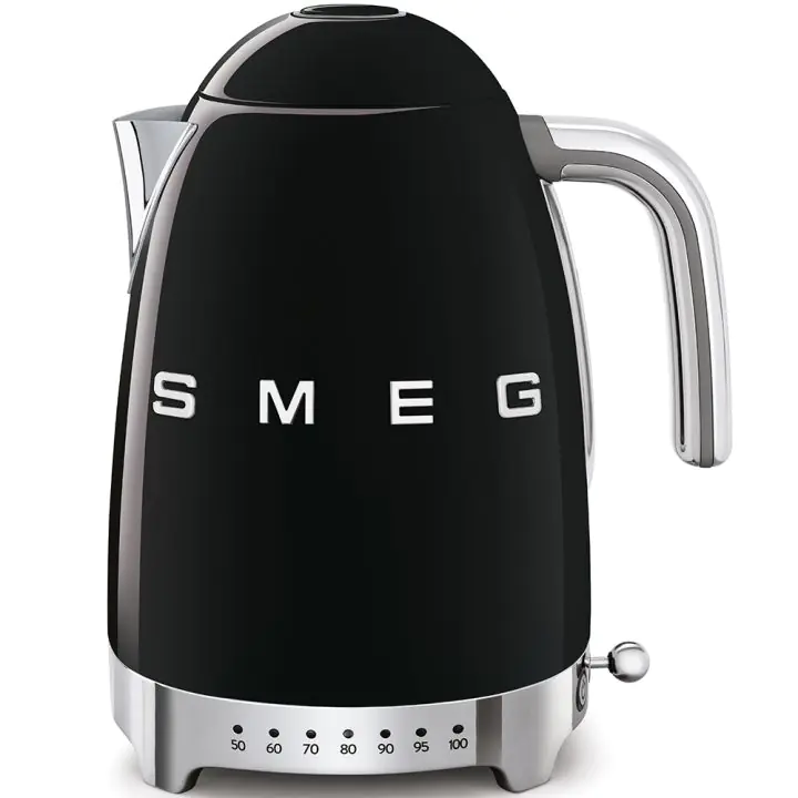 Регулируема термокана SMEG KLF04BLEU, 50s Style, 2400W, 1.7L, Черен, (19902)