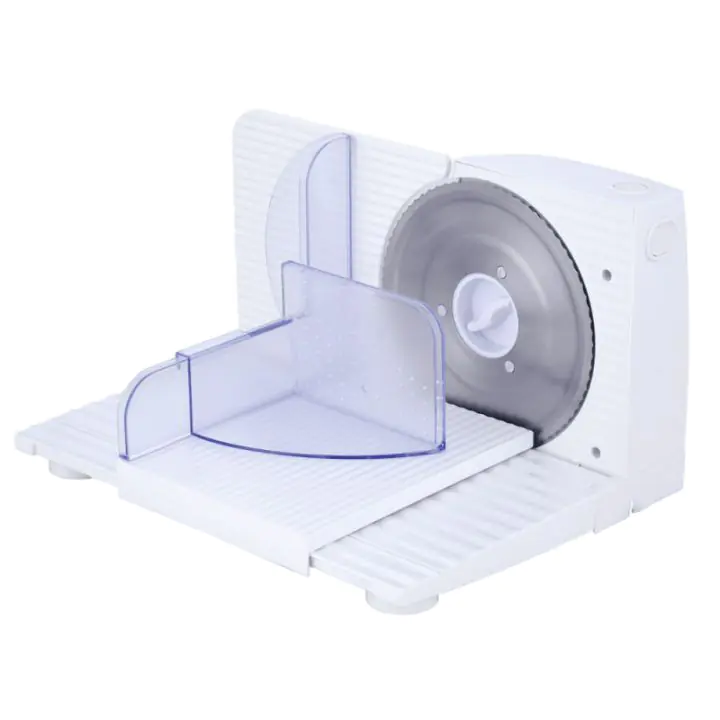 Колбасорезачка Rosberg R51990A, 150W, Стоманено острие 15 см, Дебелина от 0-15 мм, Бял, (17497)