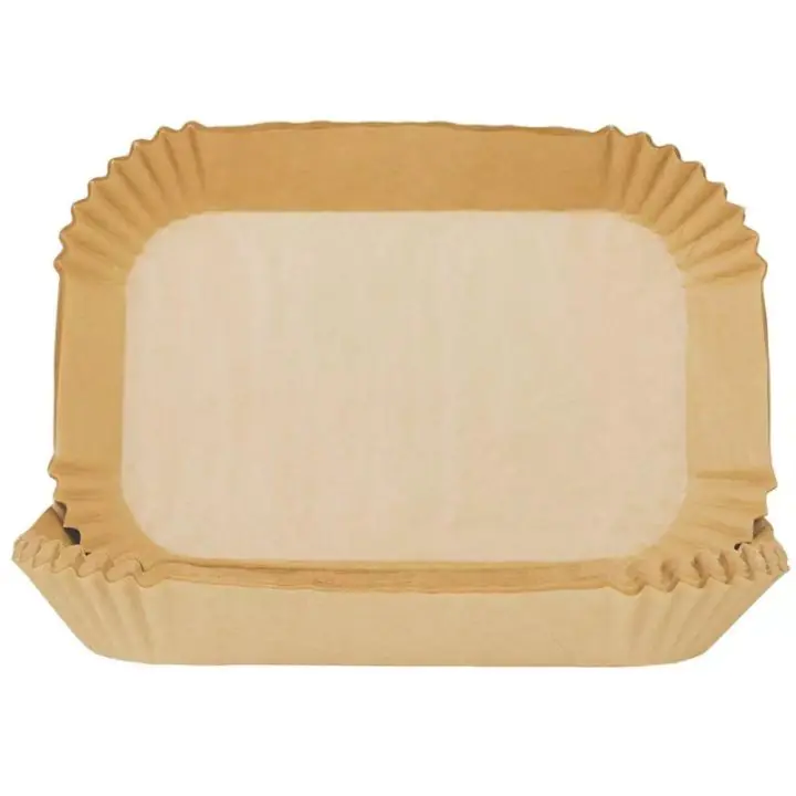 Комплект 100 бр. хартиени подложки за AirFryer Klausberg KB 7783, 22x14 см, До 220C, Незалепващи, Бежов, (35922737)