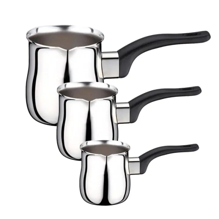 Комплект джезве HausRoland GS-01155-3PC, 3броя, 0.200 / 0.400 / 0.600 L., Инокс, (35949964)