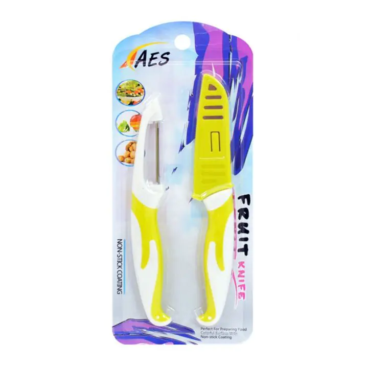 Комплект нож и белачка AES 2692, 10 см, Предпазен калъф