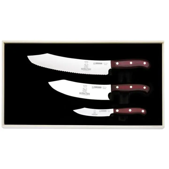 Комплект ножове Giesser серия PremiumCut Set No. III Rocking Chefs Micarta, (35945251)