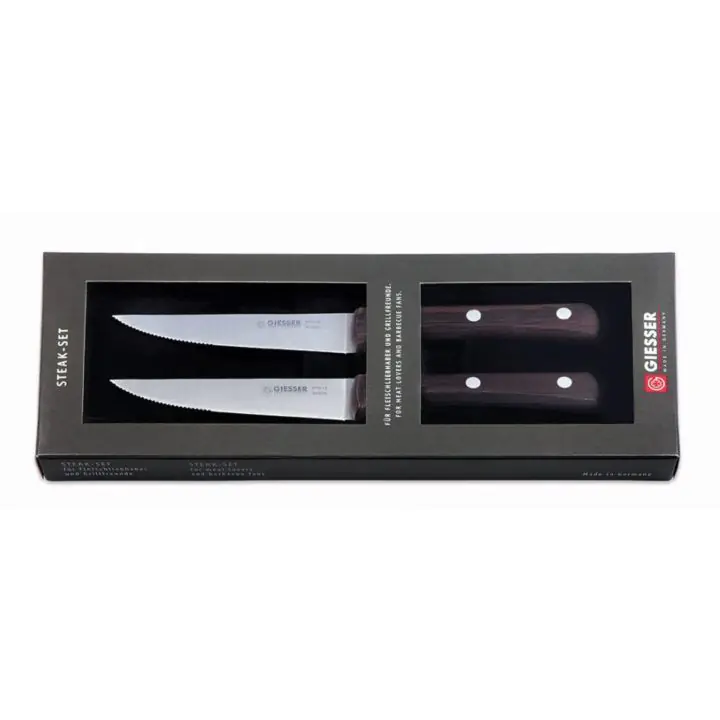 Комплект ножове за пържоли Giesser, 2 бр, дръжка от палисандрово дърво, (35945316)