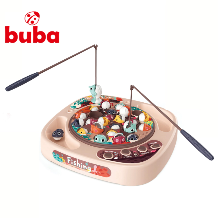 Комплект за риболов Buba Fishing 889-216, 24 рибки, розов, (14908)
