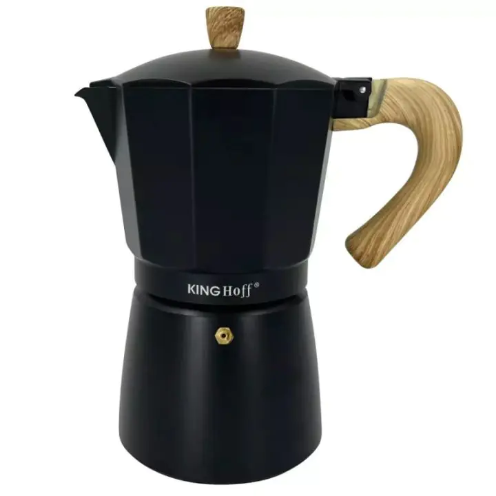 Кубинска кафеварка Kinghoff KH 1888, 12 чаши, 600 мл, Алуминий, Индукция, Черен, (35932223)