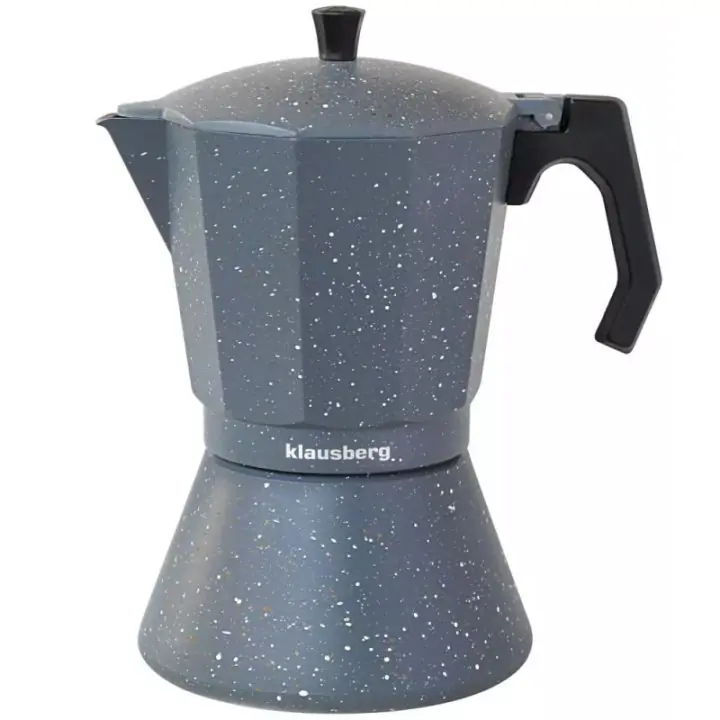 Кубинска кафеварка Klausberg KB 7298, 12 чаши, 600 ml, Индукция, Сив мрамор, (9999KB7298)