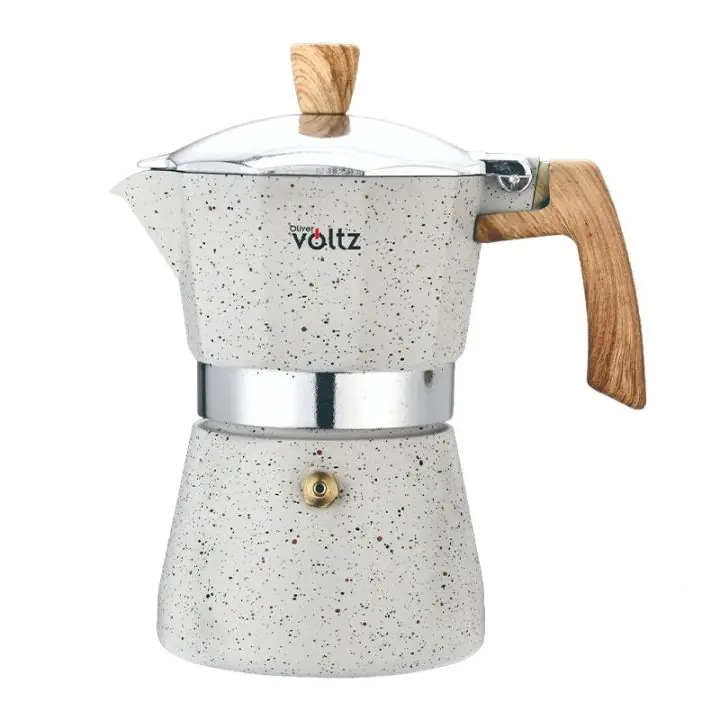 Кубинска кафеварка Oliver Voltz Verona OV51173I6, 6 чаши, Алуминий, Индукция, Крем, (35950076)