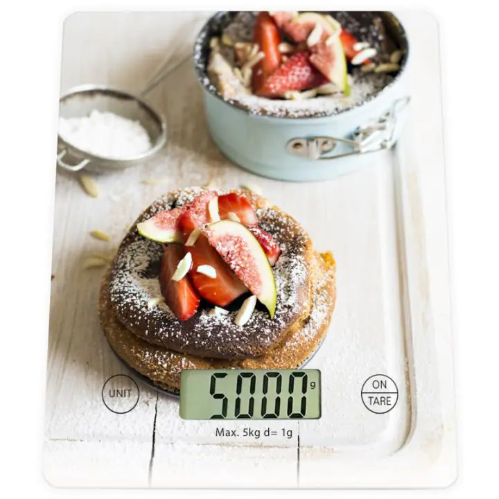 Кухненска везна Oliver Voltz OV51651KD Cake, 5 кг, ТАРА, Стъклена, Кекс, Многоцветен, (19247)