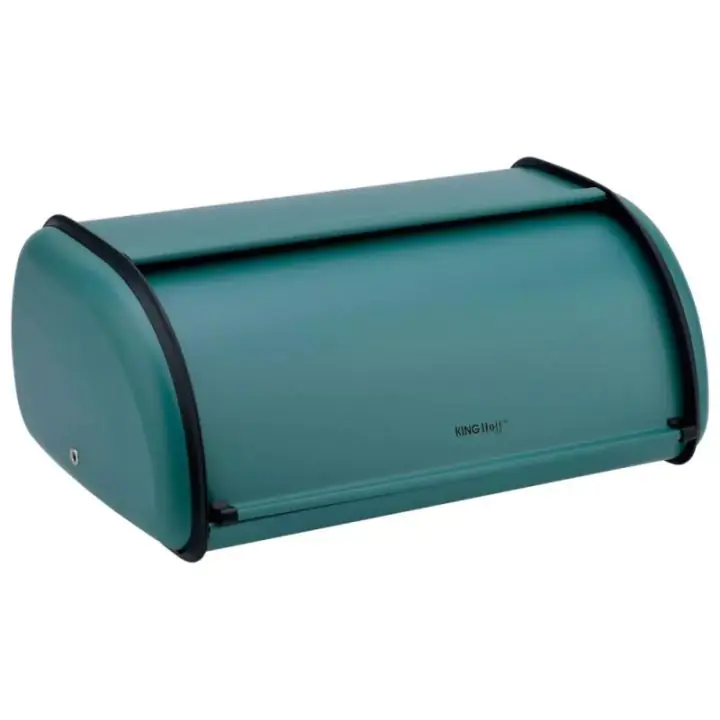 Кутия за хляб Kinghoff KH 1755, 36 см, Лека и здрава конструкция, Тюркоаз, Стомана, (16944)