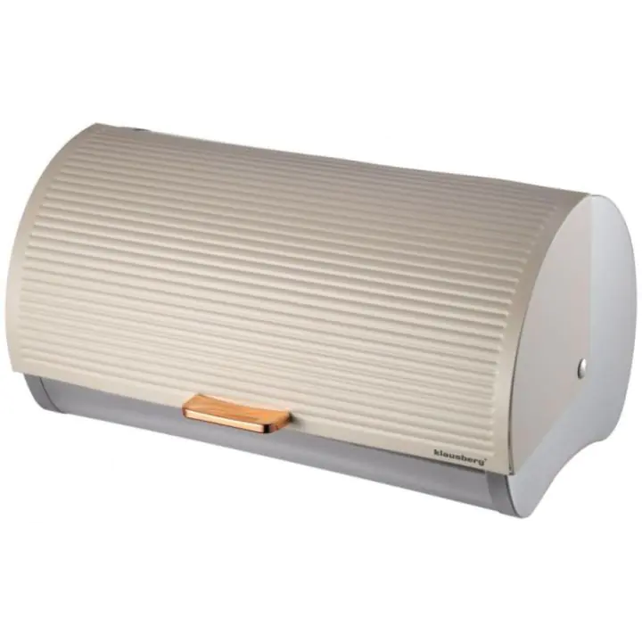 Кутия за хляб Klausberg KB 7271, 39 см, Без отпечатъци, Метална, Бежов/сребрист, (9999KB7271)