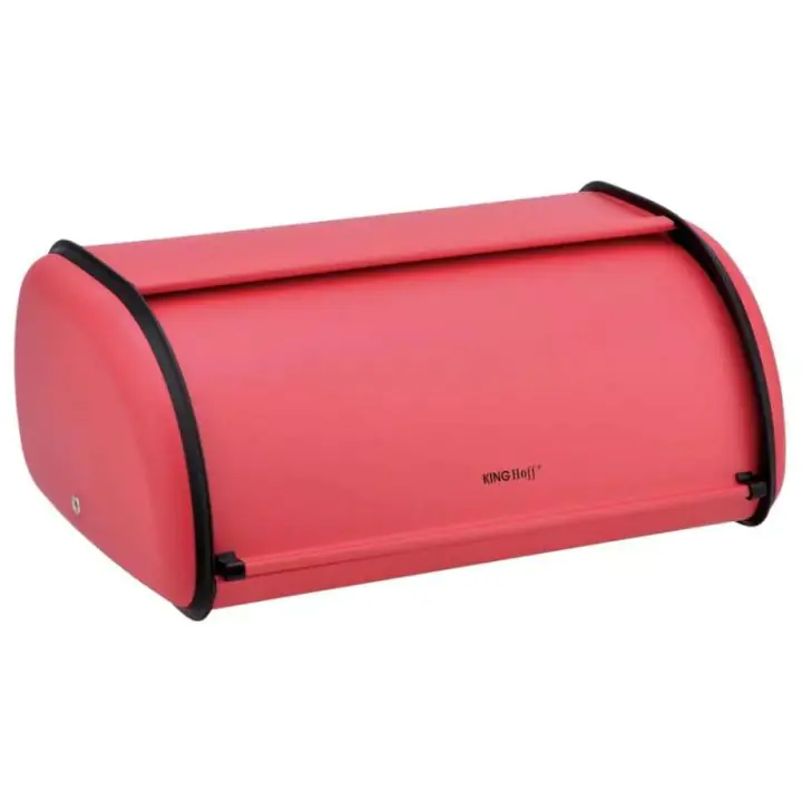 Кутия за хляб Kinghoff KH 1753, 36 см, Лека и здрава конструкция, Стомана, Червен, (20773)