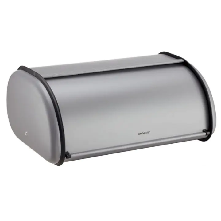 Кутия за хляб Kinghoff KH 1863, 44 см, Лека и здрава конструкция, Стомана, Сив, (35930873)