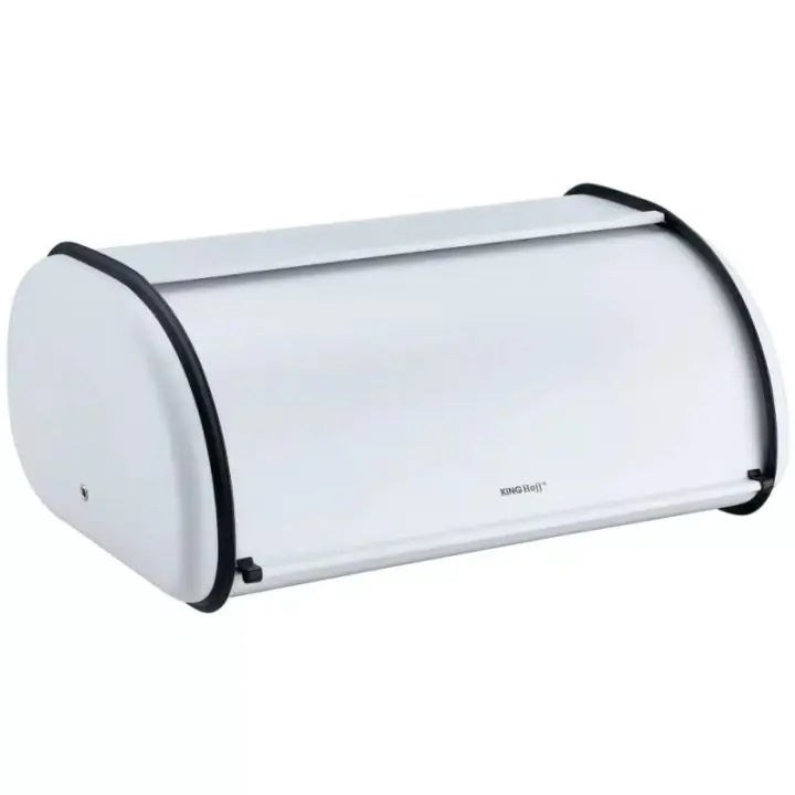 Кутия за хляб Kinghoff KH 1864, 18.5х27х44 см, Плавно отваряне и затваряне, Стомана, Бял, (35944512)