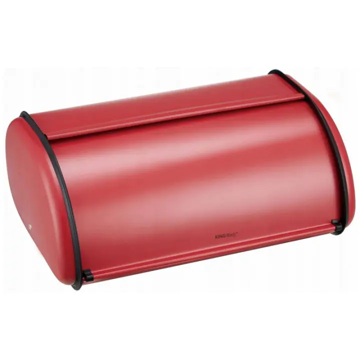 Кутия за хляб Kinghoff KH 1865, 44 см, Лека и здрава конструкция, Стомана, Червен, (22379)