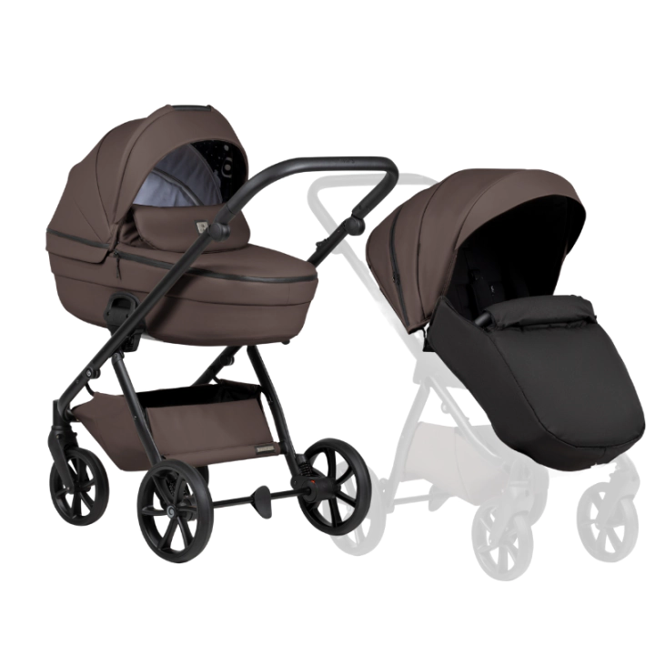 Tutis UNO 6+ Leather бебешка количка 2в1 177 Cioccolata, (35945142)