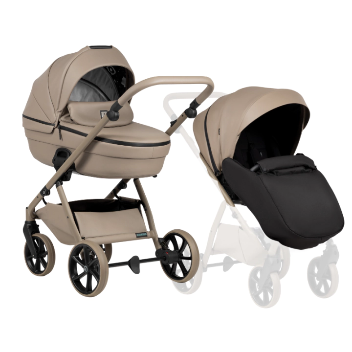 Tutis UNO 6+ Leather бебешка количка 2в1 185 Nocciola, (35945726)