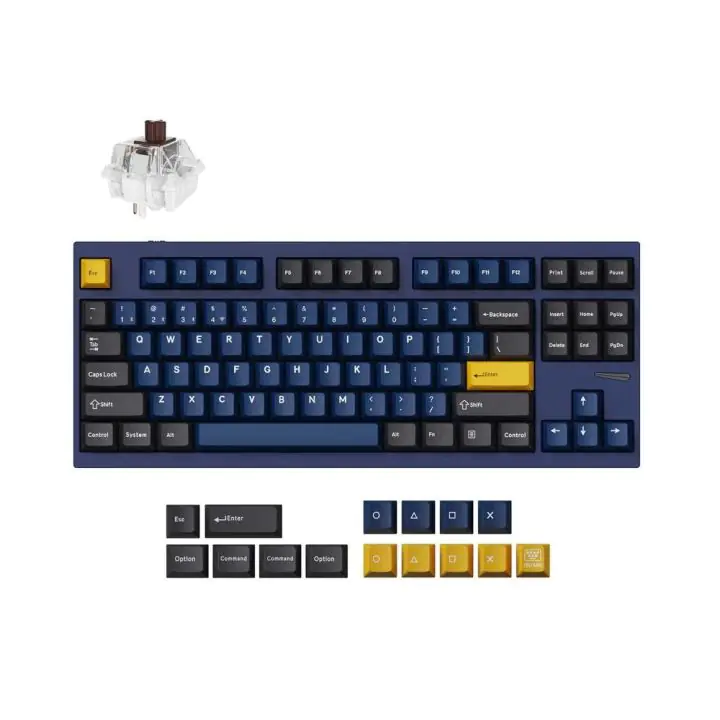 Механична клавиатура Lemokey L4 QMK TKL Navy Blue - Keychron Super Red Switch, (35938750)