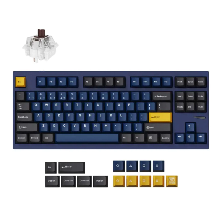 Механична клавиатура Lemokey L4 QMK TKL Navy Blue - Keychron Super Brown Switch, (35938749)