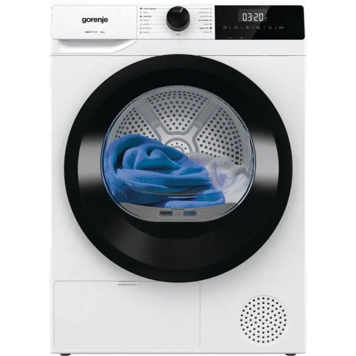 Сушилня GORENJE DHNE82, Термопомпа, 8кг., Бял, (20807)