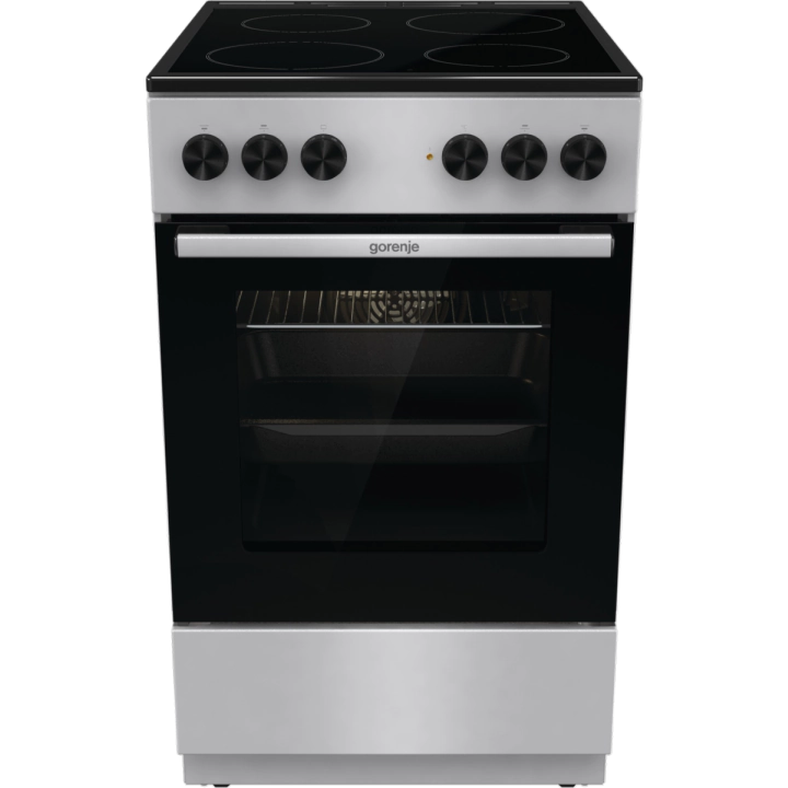 Готварска печка със стъклокерамичен плот GORENJE GEC5A61SG, 70 литра, сив металик, (17282)
