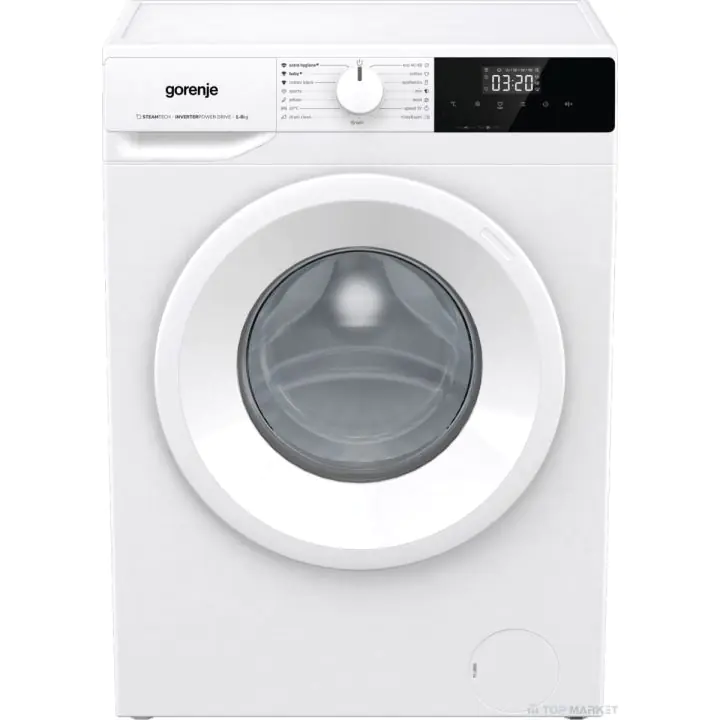 Пералня GORENJE WNHPI84AS, инверторен мотор, 8 кг., функция пара, бял, (17283)