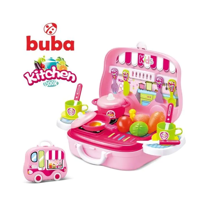 Малка детска кухня Buba Kitchen Cook, 008-915, Розова, (15504)