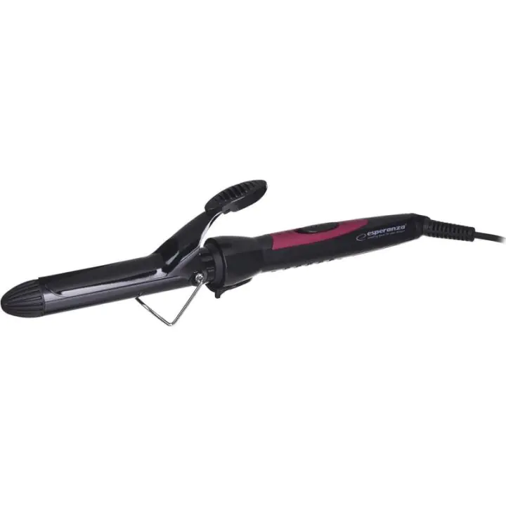 Маша за коса Esperanza EBL005, 25 мм, 360 гр кабел, Керамика, Черен/розов, (9999EBL005)