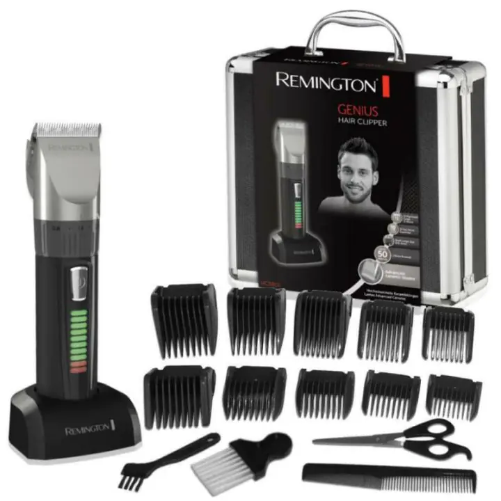 Машинка за подстригване Remington HC 5810 Genius, Безжична, 10 приставки, Аксесоари, Черен/сив, (9726)
