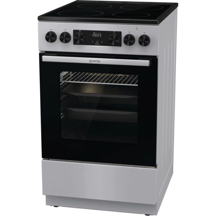Готварска печка със стъклокерамичен плот Gorenje GEC5C41SG, 70 литра, сив, (13735)