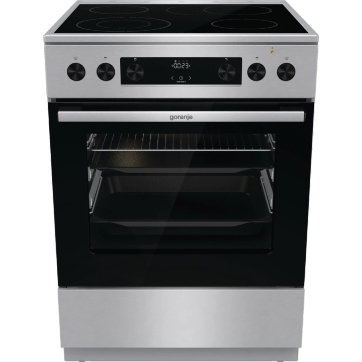 Готварска печка със стъклокерамичен плот Gorenje GECS6C70XPA, 71 литра, инокс, (13678)