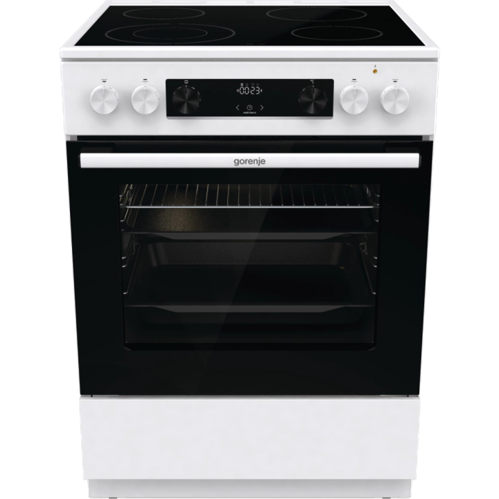 Готварска печка със стъклокерамичен плот Gorenje GECS6C70WC, 71 литра, бял, (13707)
