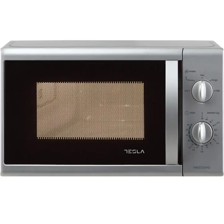 Микровълнова фурна Tesla MW2030MS, 700W, 20 литра, Размразяване, Загряване, Таймер, Сребрист, (12795)