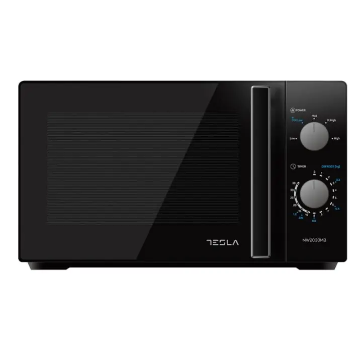 Микровълнова фурнаTesla MW2030MB, 700 W, 20 литра, 5 нива на мощност, Таймер, Размразяване, Черен, (12660)