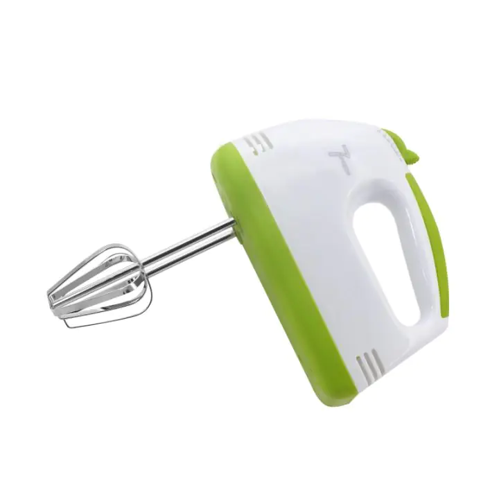 Миксер Rosberg R51110G, 200W, 7 скорости, Хромирани бъркалки, Бял/зелен, (5R51110GWG)