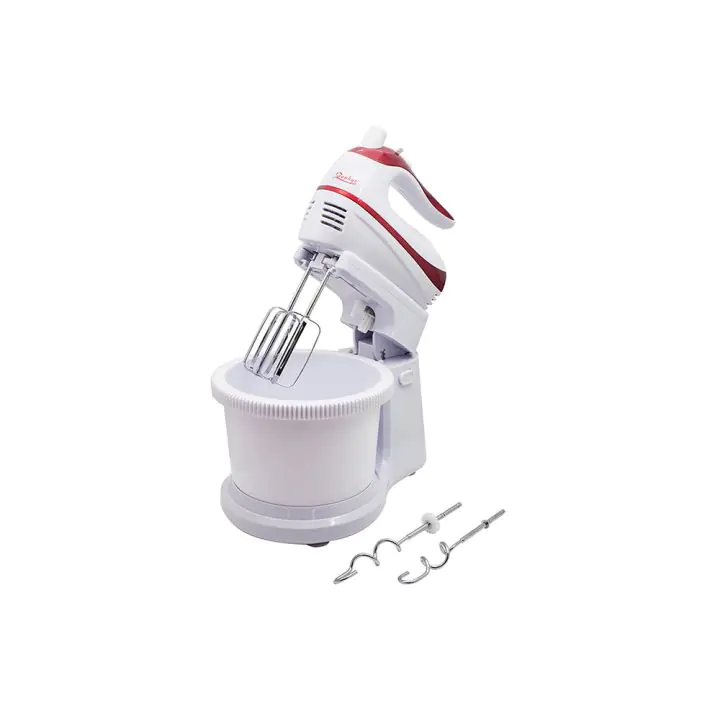 Миксер с купа 2в1 ZEPHYR ZP 1115 A, 500W, 5 скорости + Турбо, 2x2 бъркалки, Бял/червен, (18518)