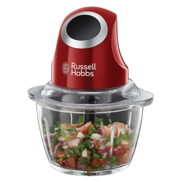 Мини чопър Russell Hobbs Desire 24660-56, 200W, 500ml, Стъклена купа, Червен, (17599)